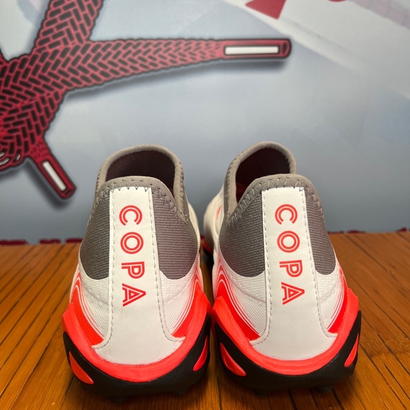 Adidas Copa Sense.3 Laceless Soccer Firm Ground Shoes White Red Mens Size 11 NEW
